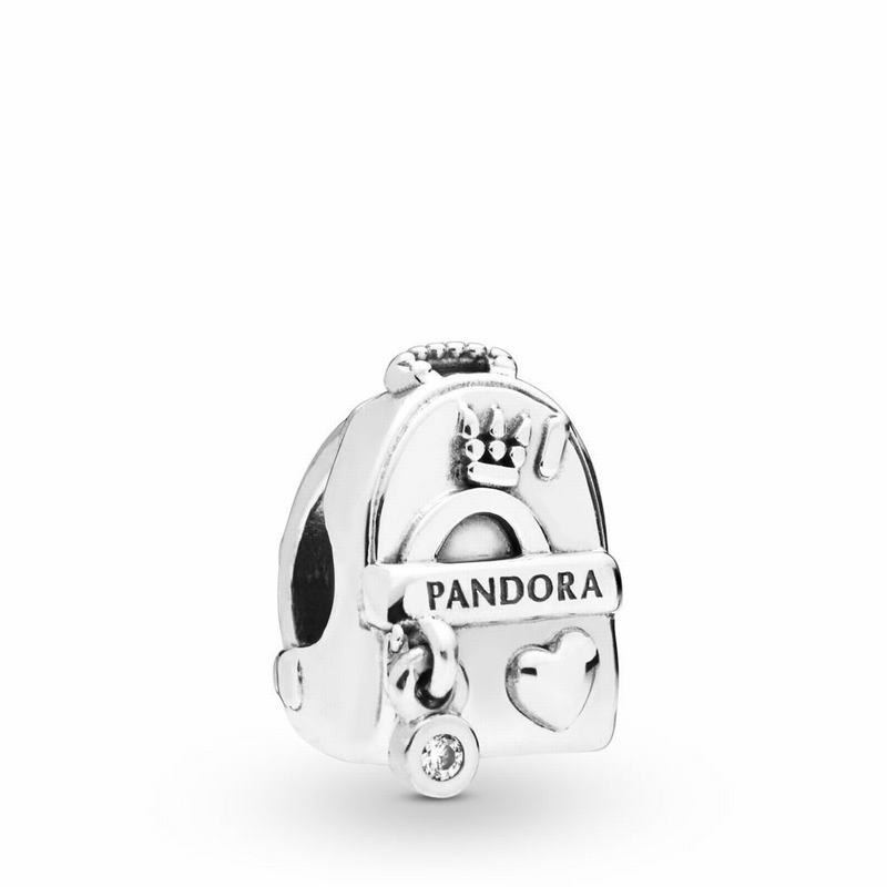 Pandora Adventure Bag Charm - Sterling Silver/Cubic Zirconia - Canada | KU5992DU